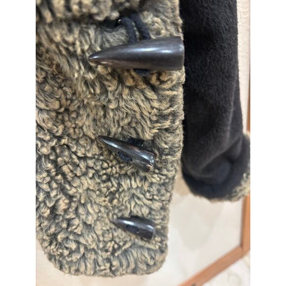 Fjall Wool Blend Large Jacket reversible  Faux Fur Lined with mittens - Picture 4 of 16